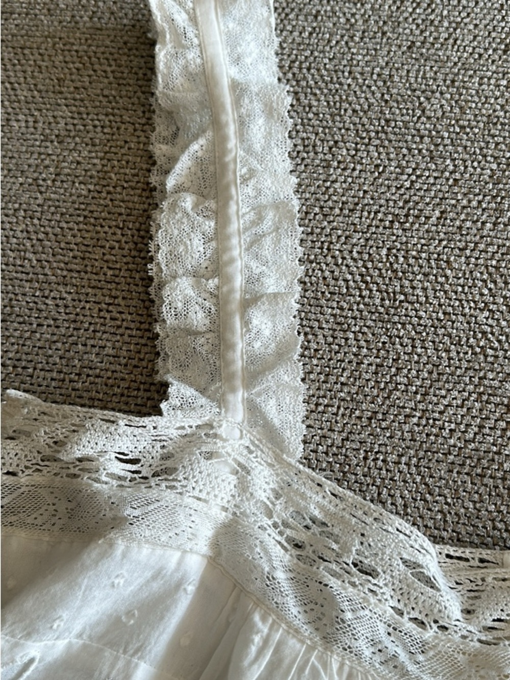 Retired LoveShackFancy Sully Cotton White Eyelet Lace Button-Front Top Size S - Picture 7 of 8